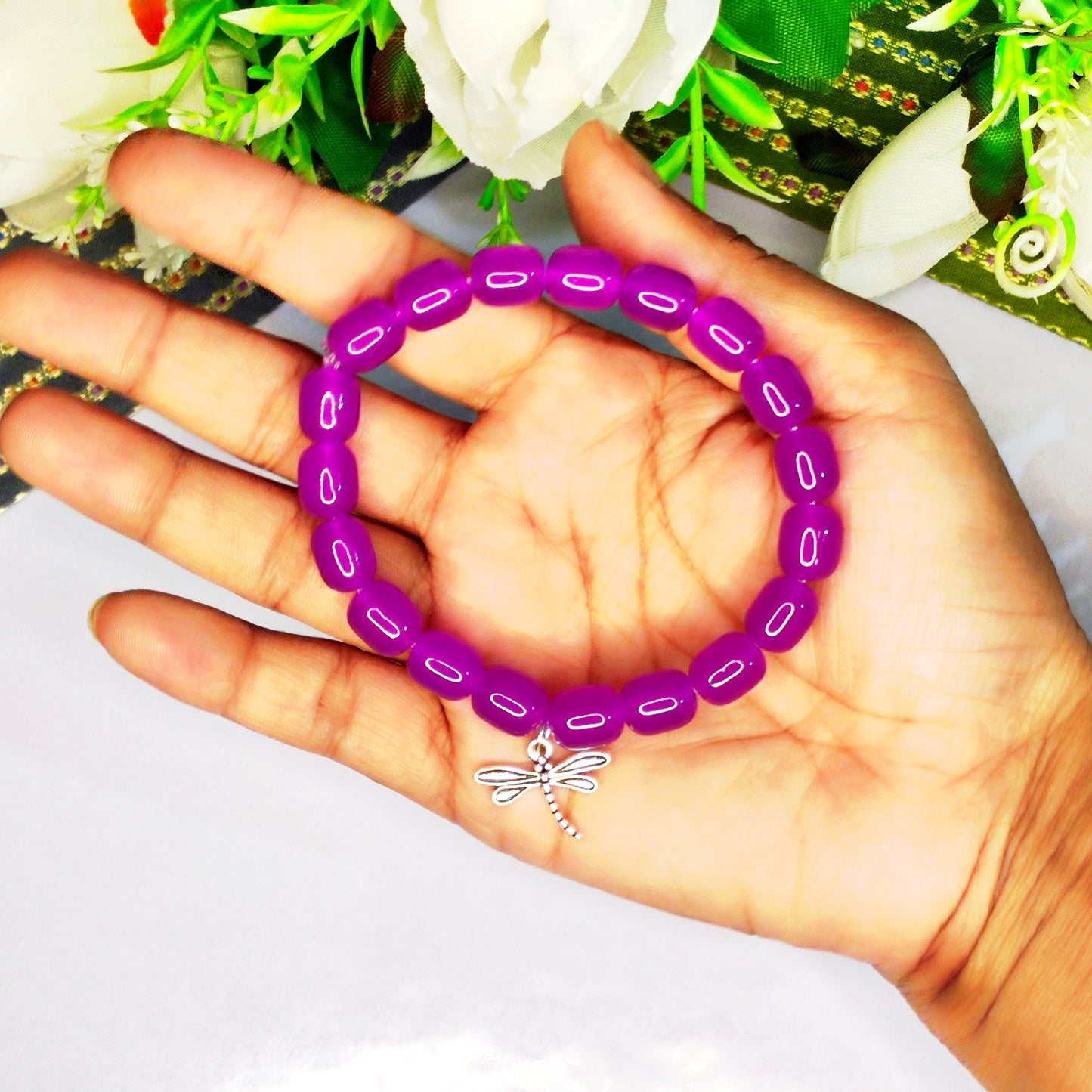 Beads bracelet/ Glass beads bracelet for women/men