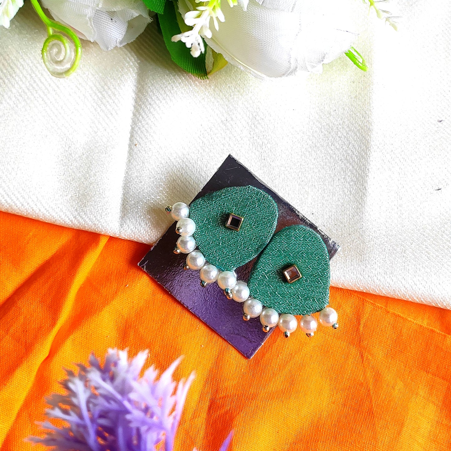 Vani studs fabric handmade stud daily wear