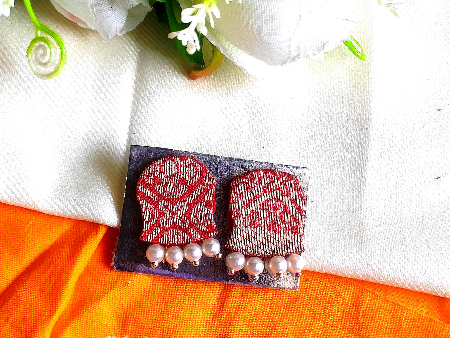 Vani studs fabric handmade stud daily wear