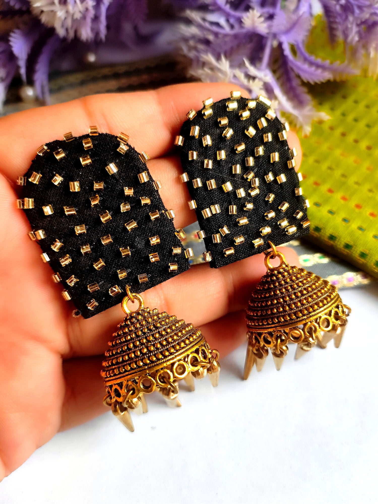 earring/ Fabric earring handmade