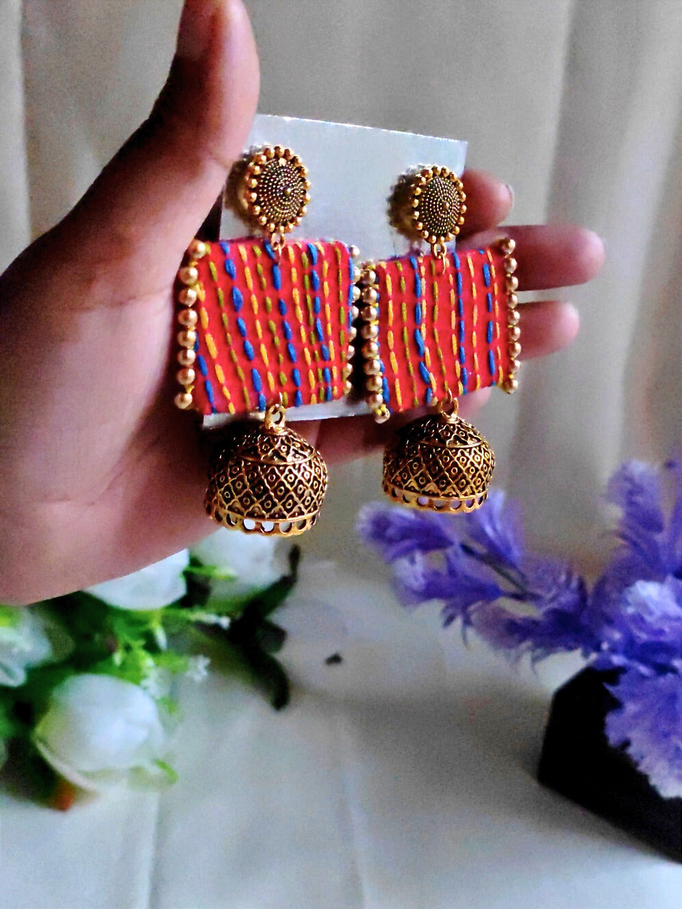 tara fabric earring