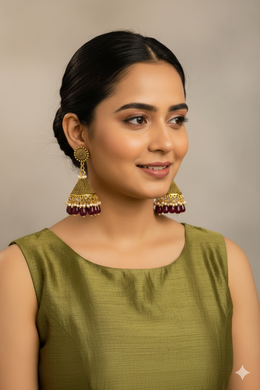 Rani earring/ golden jhumka