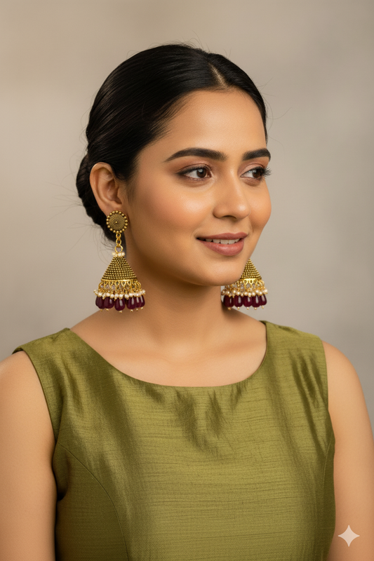Rani earring/ golden jhumka