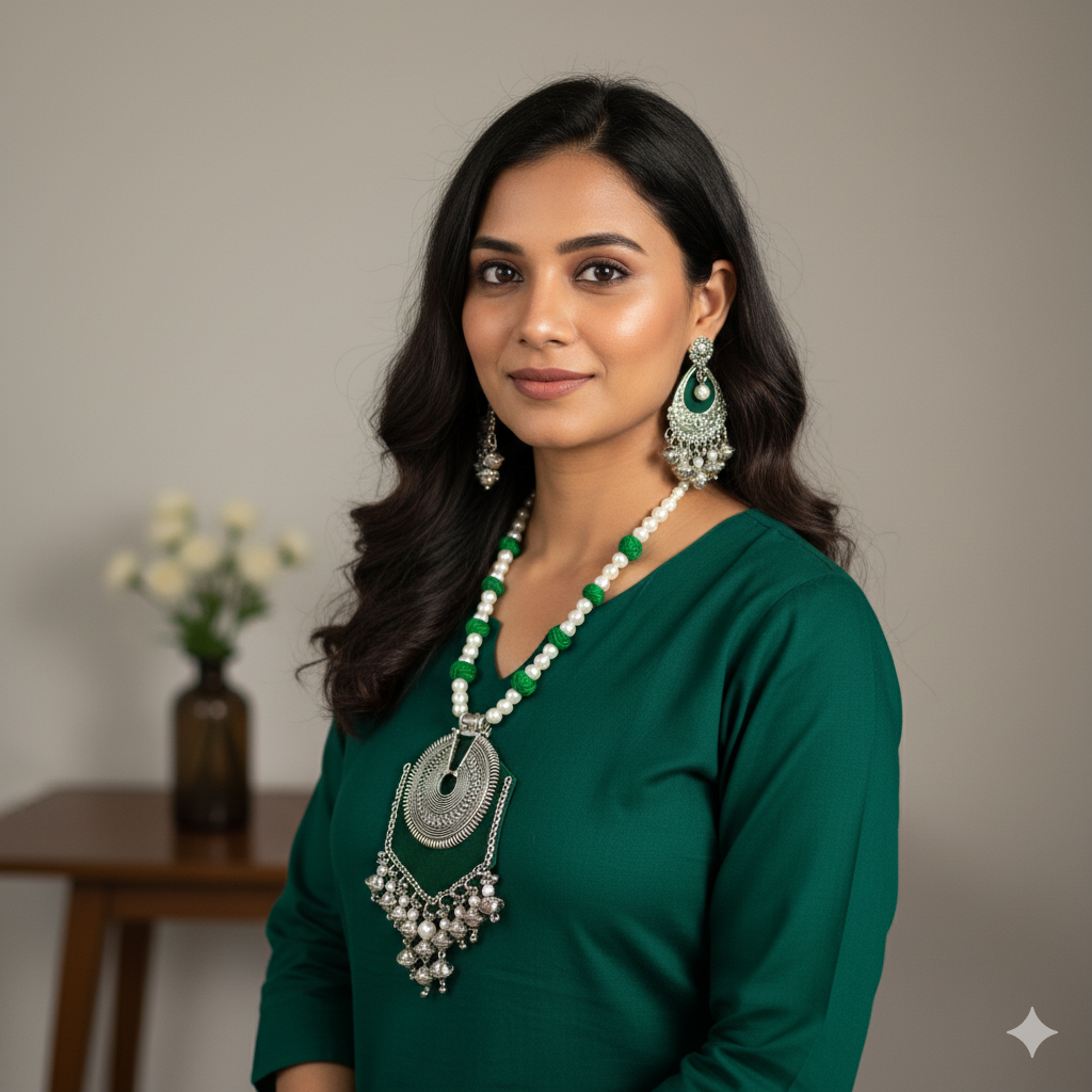 fabric necklace / mayurpankh jewelry/ navratri jewelry