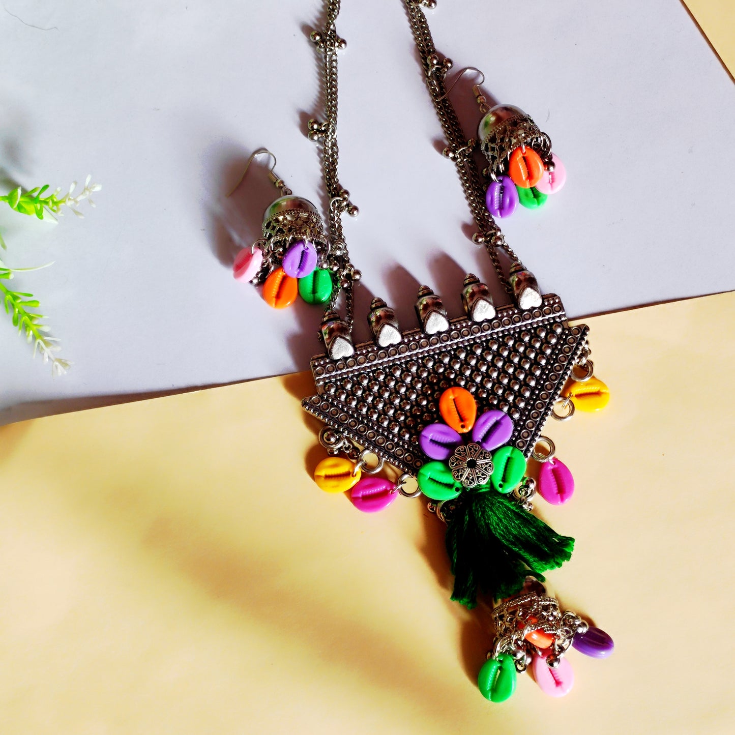 Necklace/ silver oxide necklace / Navratri jewelry