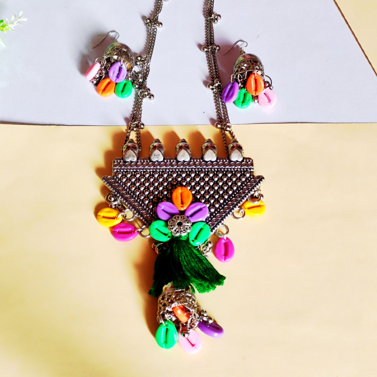 Necklace/ silver oxide necklace / Navratri jewelry