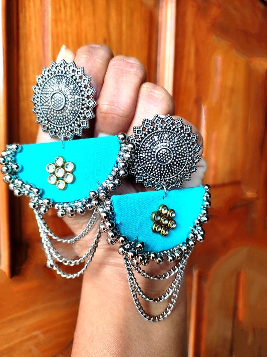 Siya earring/ Handmade Fabric earring/ Buy Handmade Fabric jewelry quirky design