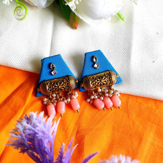 TRISHA EARRING  HANDCRAFT EARRING FABRIC EARRING
