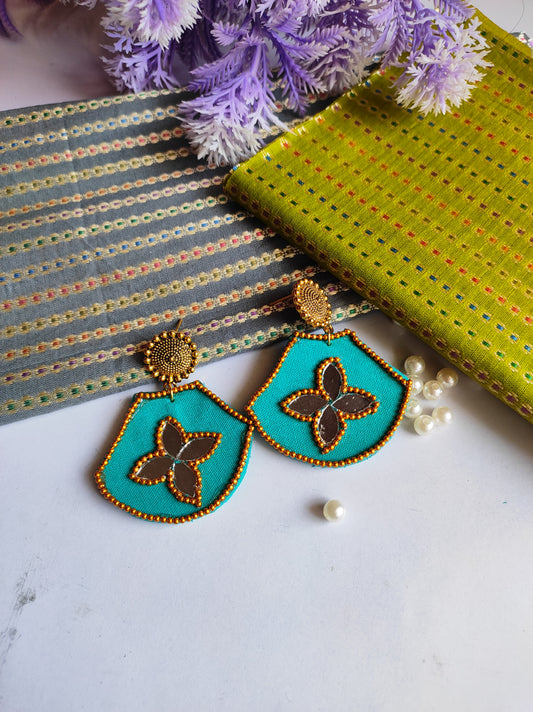 Aasha earring/ handcraft handmade fabric jewellery