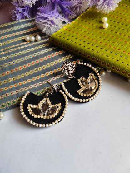 Aasha earring/ handcraft handmade fabric jewellery