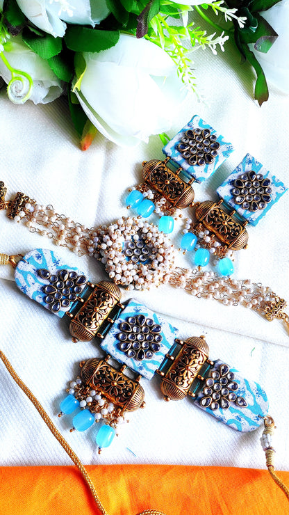 RANI CHOKER ,HANDCRAFT FABRIC CHOKER