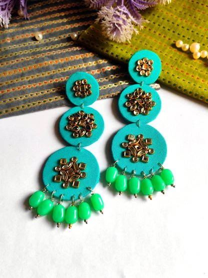 shreya handmade fabric long earring