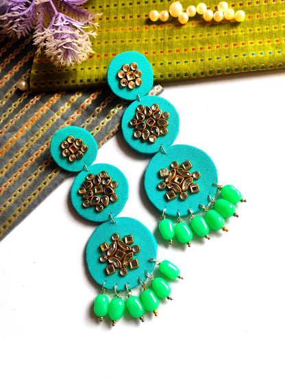 shreya handmade fabric long earring