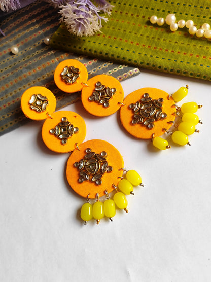 shreya handmade fabric long earring