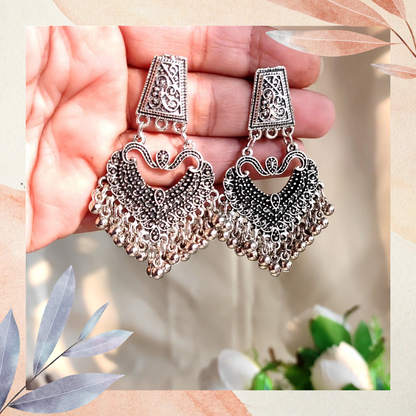 Pearl jhumka /silver oxide jhumka